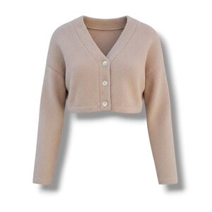 Wild Fable Women's Cropped Sherpa button-up top - XS